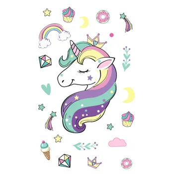 Waterproof Unicorn Temporary Stickers Fake Tattoos Toy for Children Kids Girls Boys Adults Party Supplies Rainbow Horse Sticker
Waterproof Unicorn Temporary Stickers Fake Tattoos Toy for Children Kids Girls Boys Adults Party Supplies Rainbow Horse Sticker