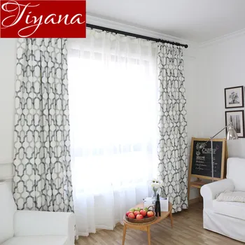 Geometric Curtains for Living Room Gray Curtain for Window Bedroom White Tulle Sheer Fabrics Kitchen Treatment Drapes X377 #30
Geometric Curtains for Living Room Gray Curtain for Window Bedroom White Tulle Sheer Fabrics Kitchen Treatment Drapes X377 #30