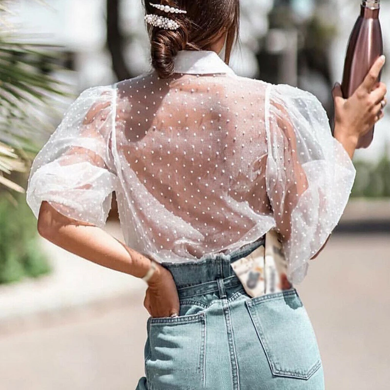 Women Ladies Party Tops Summer See Through Casual Fashion Holiday Sheer Shirt Stylish Blouse Button Down Loose
Women Ladies Party Tops Summer See Through Casual Fashion Holiday Sheer Shirt Stylish Blouse Button Down Loose