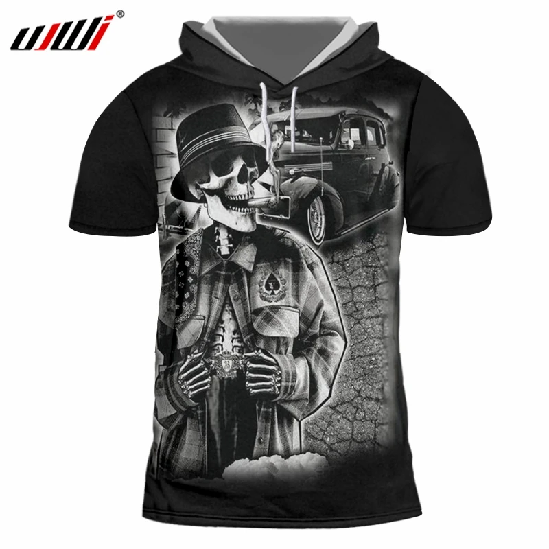 UJWI Hot Sale Men's Hooded Tshirt Summer Tops Cool Print Smoke Skull 3D Cap T-shirts Male Hiphop Short Sleeve Hoody Tracksuits
UJWI Hot Sale Men's Hooded Tshirt Summer Tops Cool Print Smoke Skull 3D Cap T-shirts Male Hiphop Short Sleeve Hoody Tracksuits