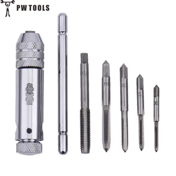 PW TOOLS Adjustable M3-M8 T-Handle Ratchet Tap Wrench Machinist Tool With 5Pcs Screw Thread Plug Tap Machinist Tool
PW TOOLS Adjustable M3-M8 T-Handle Ratchet Tap Wrench Machinist Tool With 5Pcs Screw Thread Plug Tap Machinist Tool