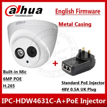 Dahua IPC-HDW4631C-A metal 6MP Built-in MIC POE IR50m IP67 IK10 ip camera With logo IPC-HDW4433C-A With POE Injector 48V 0.5A
Dahua IPC-HDW4631C-A metal 6MP Built-in MIC POE IR50m IP67 IK10 ip camera With logo IPC-HDW4433C-A With POE Injector 48V 0.5A