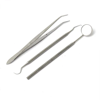 Useful 3Pcs Medical Grade Stainless Steel Dental Instruments Mouth Mirror Probe Plier Tweezers Teeth Tooth Clean Hygiene Kits
Useful 3Pcs Medical Grade Stainless Steel Dental Instruments Mouth Mirror Probe Plier Tweezers Teeth Tooth Clean Hygiene Kits