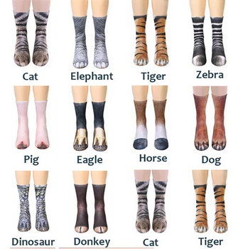 10 Pattern Funny 3D Cartoon Animal Crew Socks Paw Feet Sublimated Print Novelty Women Men Adults Warm 2018 New Hot Casual Socks
10 Pattern Funny 3D Cartoon Animal Crew Socks Paw Feet Sublimated Print Novelty Women Men Adults Warm 2018 New Hot Casual Socks