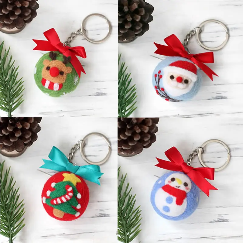 Christmas Elk Tree snowman Keychain DIY Package Wool Felt Craft Needle Felting Material Bag Kit Handmade Needlecraft
Christmas Elk Tree snowman Keychain DIY Package Wool Felt Craft Needle Felting Material Bag Kit Handmade Needlecraft