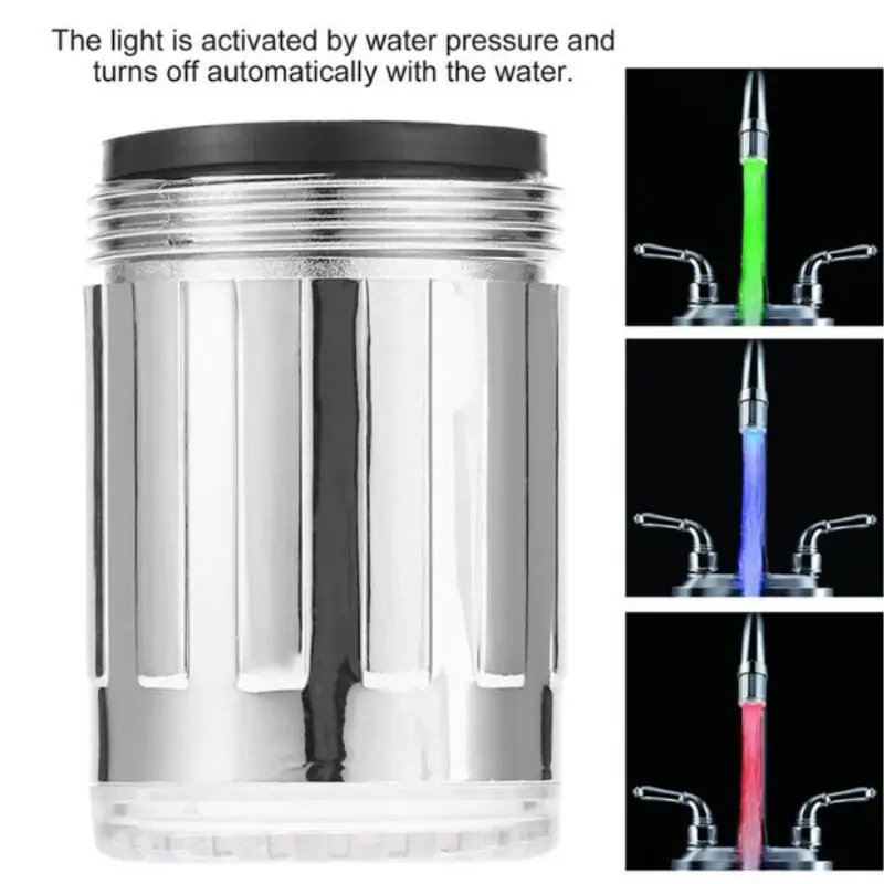 LED Light Water Faucet Tap Heads Temperature Sensor RGB Glow Shower Stream bathroom faucet 3 Color Changing Tap Aerators
LED Light Water Faucet Tap Heads Temperature Sensor RGB Glow Shower Stream bathroom faucet 3 Color Changing Tap Aerators