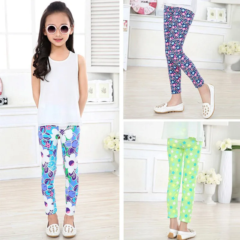 Toddler Baby Cartoon Printed Casual Long Leggings Pants Trousers Kids Little Girls Clothes