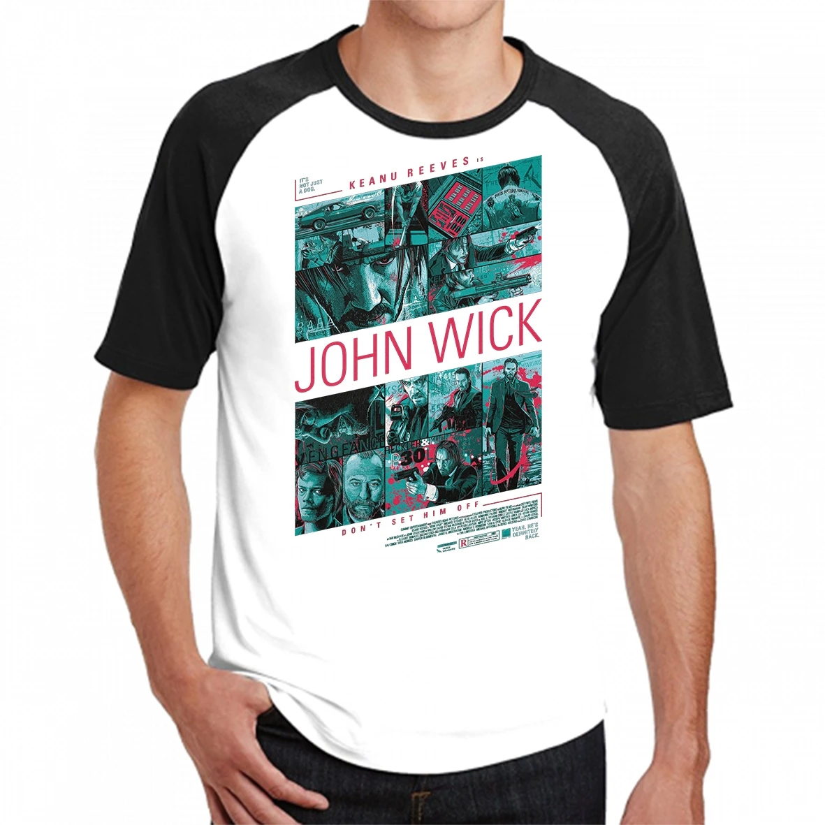 New Popular John Wick 2 Keanu Reeves Movie Men's Black T-shirt