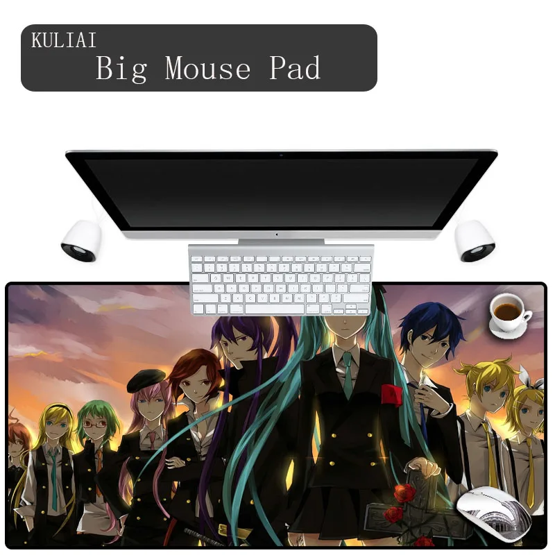 XGZ Professional Custom Animation Gaming Mouse Pad Hatsune Desktop Computer Black Precision Seam Waterproof Splash | Компьютеры и офис