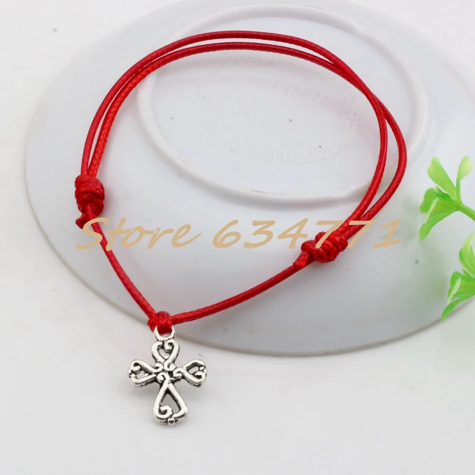 Hot 5pcs Antique Silver Mixed Jesus Christ Crosses Charm Red Waxes Hot 5pcs Antique Silver Mixed Jesus Christ Crosses Charm Red Waxes