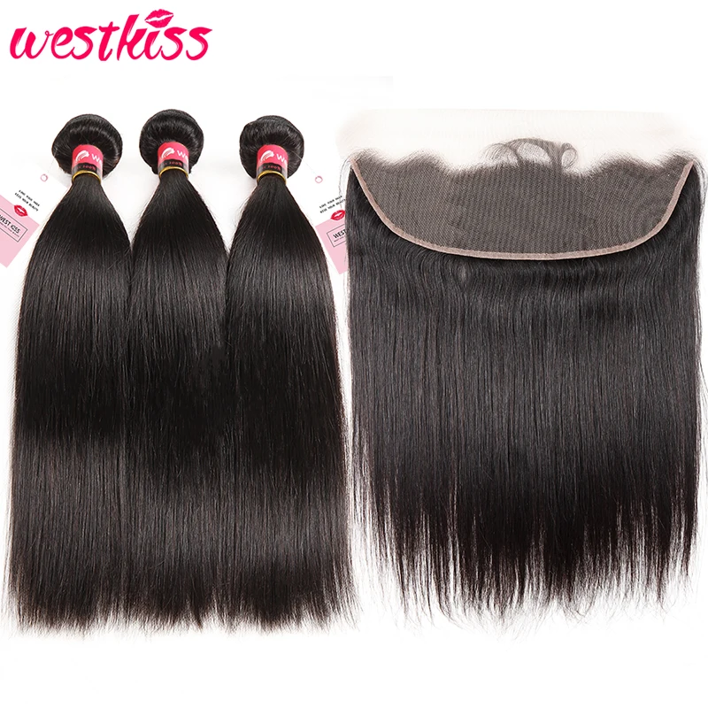 Bundles with Frontal Pre plucked Lace Frontal With Bundles Peruvian Straight Human hair 3 Bundles West kiss Remy Hair
Bundles with Frontal Pre plucked Lace Frontal With Bundles Peruvian Straight Human hair 3 Bundles West kiss Remy Hair