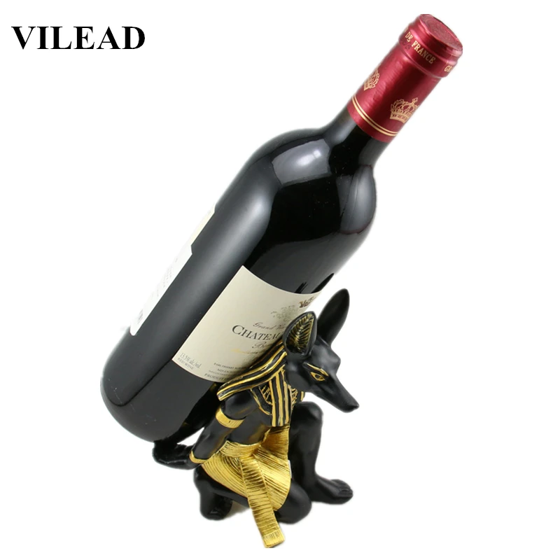 VILEAD 7'' Resin Egypt Anubis God Wine Rack Figurine Dog God Wine Holder Animal Vintage Home Decoration Creative Craft Souvenirs
VILEAD 7'' Resin Egypt Anubis God Wine Rack Figurine Dog God Wine Holder Animal Vintage Home Decoration Creative Craft Souvenirs