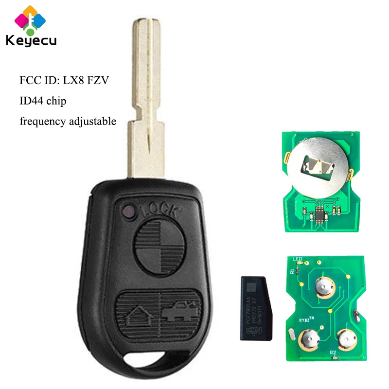 KEYECU Replacement Remote Control Car Key With 3 Buttons & ID44 Chip - FOB for BMW Old 3 5 7 Series 3 5 7 X5 X3 Z4 E38 E39 E46
KEYECU Replacement Remote Control Car Key With 3 Buttons & ID44 Chip - FOB for BMW Old 3 5 7 Series 3 5 7 X5 X3 Z4 E38 E39 E46