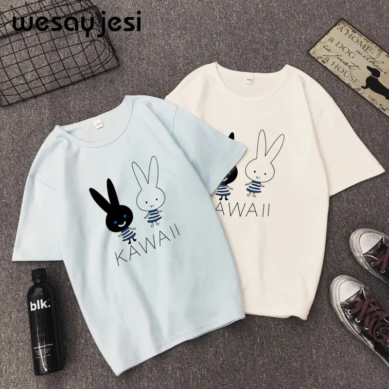 T shirts For Women Streetwear Vetement Femme 2019 Kawaii T Shirt Rabbit Print Summer Fashion Korean Clothes Casual Women T-Shirt
T shirts For Women Streetwear Vetement Femme 2019 Kawaii T Shirt Rabbit Print Summer Fashion Korean Clothes Casual Women T-Shirt
