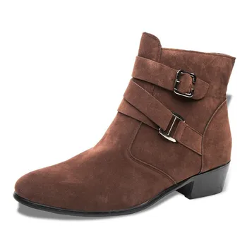 Winter Shoes Men PU Leather High Top Boots Men Pointed Toe All Black Buckle Boots for Male Outdoor Fashion Shoes 39-44 Slip-on
Winter Shoes Men PU Leather High Top Boots Men Pointed Toe All Black Buckle Boots for Male Outdoor Fashion Shoes 39-44 Slip-on