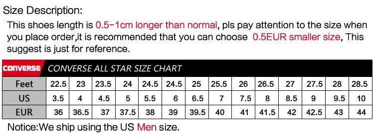 Converse Us Size Chart