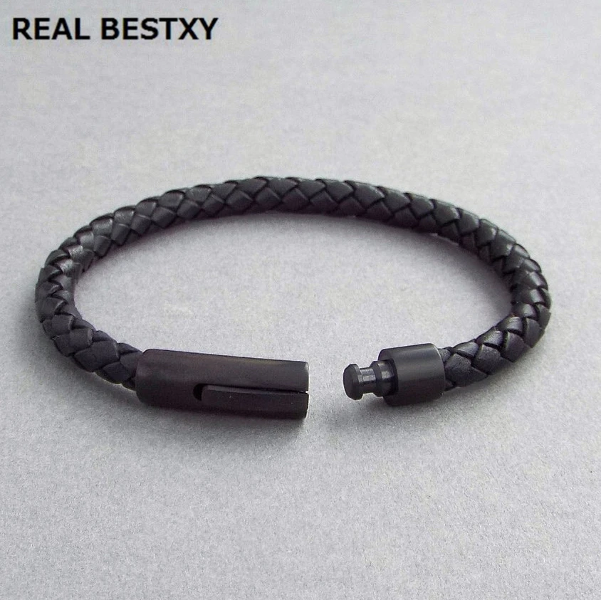 REAL BESTXY Personalised Leather Message Bracelet with Black Tone Steel Clasp Wristband Men Jewelry Pulseira Braslet
REAL BESTXY Personalised Leather Message Bracelet with Black Tone Steel Clasp Wristband Men Jewelry Pulseira Braslet