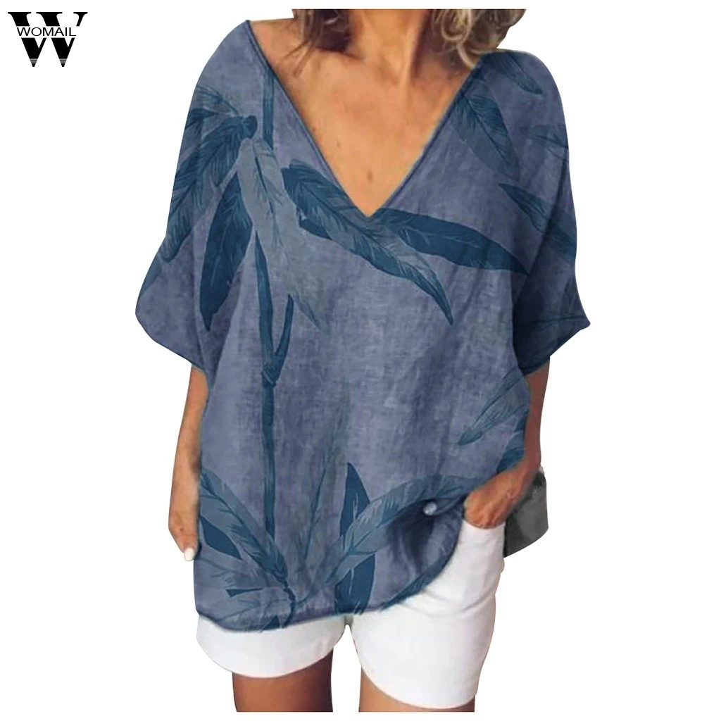 Womail Blouse Summer Women Shirt Casual Fashion Shirts Ladies Summer Loose Leaf Print V-Neck Short Sleeve Tops Blouse 2019 Ju11
Womail Blouse Summer Women Shirt Casual Fashion Shirts Ladies Summer Loose Leaf Print V-Neck Short Sleeve Tops Blouse 2019 Ju11