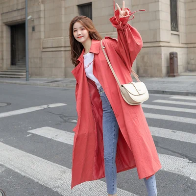 UK New 2019 Fall / Autumn Women Casual Double breasted Long Trench coat with belt Chic Female windbreaker outerwear
UK New 2019 Fall / Autumn Women Casual Double breasted Long Trench coat with belt Chic Female windbreaker outerwear