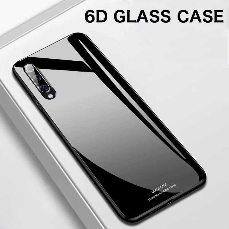 Чехол для Xiaomi Mi 10 8 9 SE Lite F1 Redmi Note 5 6 7 Pro Plus Pocophone однотонный стеклянный | Мобильные