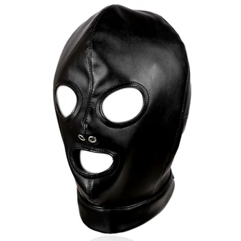Black Faux Leather Back Lace Up Fetish Hood Open Eyes and Open Mouth Gothic Slave Role Play Cosplay Rave Unisex Head Mask
Black Faux Leather Back Lace Up Fetish Hood Open Eyes and Open Mouth Gothic Slave Role Play Cosplay Rave Unisex Head Mask