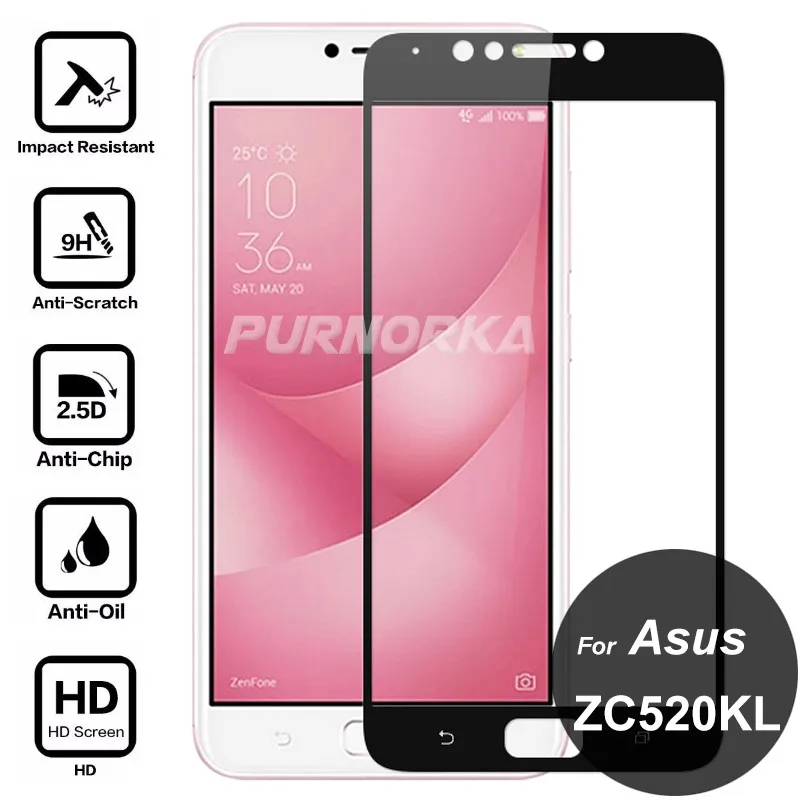 Фото Для Asus Zenfone 4 Max ZC520KL полное покрытие 3D протектор экрана 9 H Закаленное стекло
