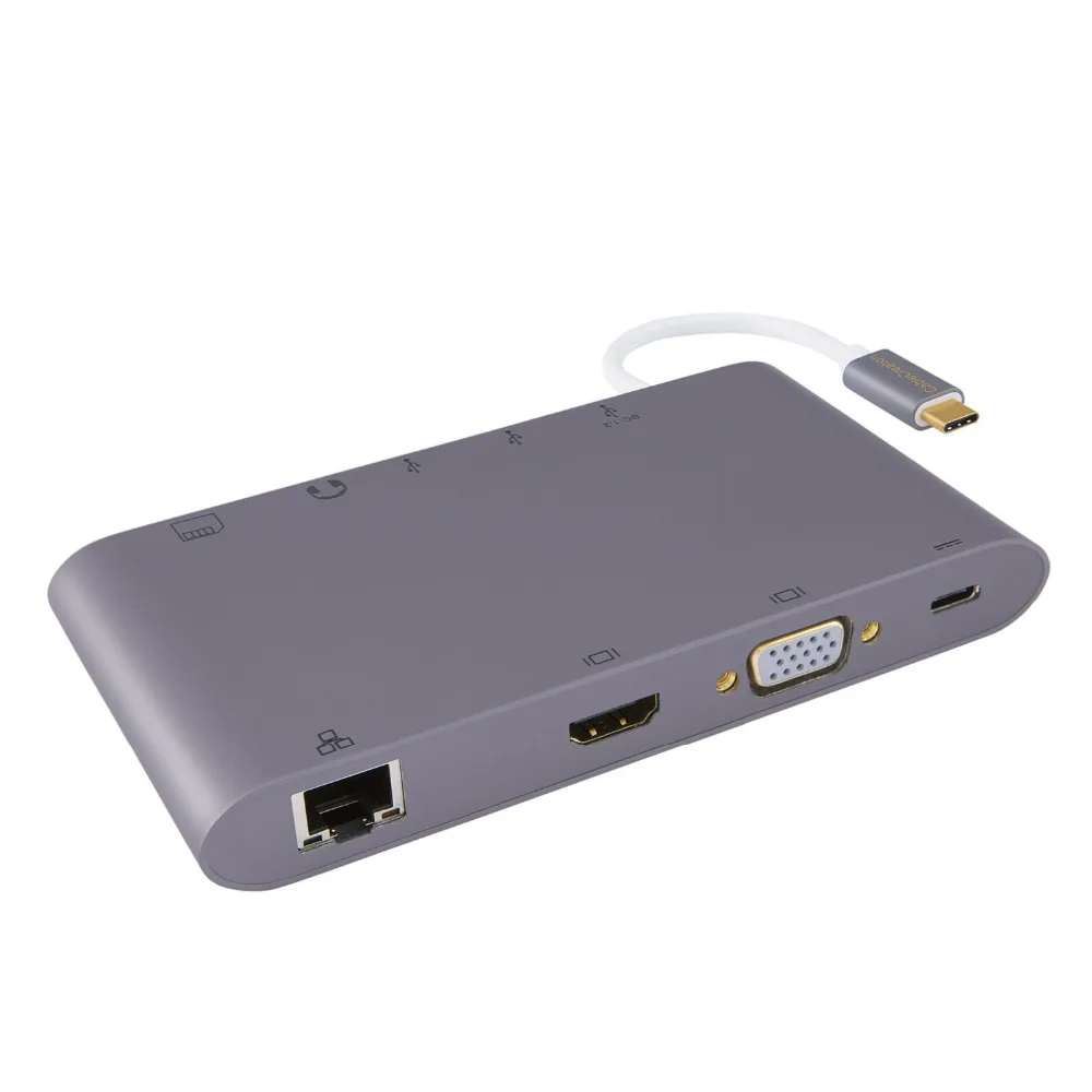 USB C Hub,CableCreation 10 in 1 Type C Adapter to HDMI,VGA,Gigabit Ethernet,USB 3.0 Port,3.5mm Audio Port,SD/Micro SD Card Slot
USB C Hub,CableCreation 10 in 1 Type C Adapter to HDMI,VGA,Gigabit Ethernet,USB 3.0 Port,3.5mm Audio Port,SD/Micro SD Card Slot