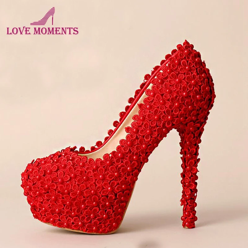 New Sweet Red Lace Flower Wedding Shoes Handmade Festive Ultra High Heel Bridal Shoes Women Fashion Pumps Formal Dress Shoes
New Sweet Red Lace Flower Wedding Shoes Handmade Festive Ultra High Heel Bridal Shoes Women Fashion Pumps Formal Dress Shoes