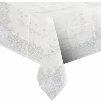 4pcs White with Foil Silver/Gold Tablecover 140cm x 140cm Lace Silver Disposable Table Cloth Cake Table Setting Party Supplies
4pcs White with Foil Silver/Gold Tablecover 140cm x 140cm Lace Silver Disposable Table Cloth Cake Table Setting Party Supplies