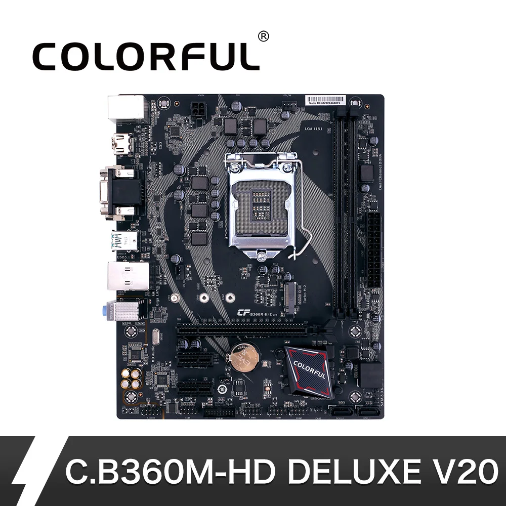 Colorful LGA 1151 Motherboard DDR4 for USB3.0 Intel B360 Desktop Gaming Motherboard Mainboard for M.2 SATA PCI-E Port Memory
Colorful LGA 1151 Motherboard DDR4 for USB3.0 Intel B360 Desktop Gaming Motherboard Mainboard for M.2 SATA PCI-E Port Memory