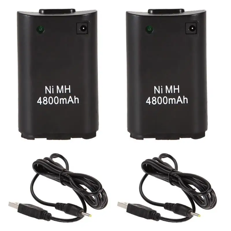 ALLOYSEED 2Pcs 4800mAh Replacement Ni MH Battery For Xbox 360 Wireless Game Controller Gamepad Backup Battery Pack W/ USB Cable
ALLOYSEED 2Pcs 4800mAh Replacement Ni MH Battery For Xbox 360 Wireless Game Controller Gamepad Backup Battery Pack W/ USB Cable