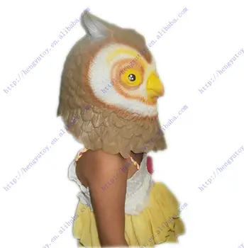 Realistic Adult Party Animal Costume Mask Latex Owl head Mask 
Realistic Adult Party Animal Costume Mask Latex Owl head Mask