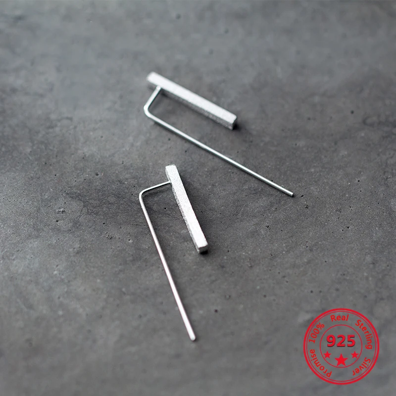 Pure 925 Silver European American New Design Creative Concise Simple Long Bar Stud Earrings Fine Jewelry
Pure 925 Silver European American New Design Creative Concise Simple Long Bar Stud Earrings Fine Jewelry