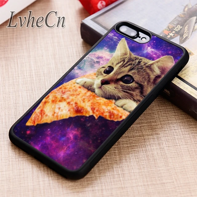 Чехол для телефона LvheCn TRIPPY с изображением котенка пиццы iPhone 5 6s 7 8 plus 11 12 Pro X XR XS Max