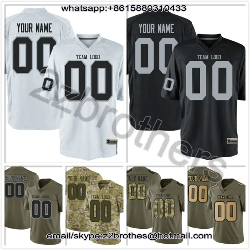 OEM Factory Wholesale Custom American Football Jersey Design DIY Logo Stitch Sew Team T-Shirt Oakland 2019 Draft White Black Men
OEM Factory Wholesale Custom American Football Jersey Design DIY Logo Stitch Sew Team T-Shirt Oakland 2019 Draft White Black Men
