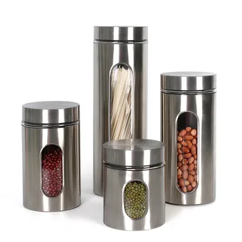 Stainless Steel Food Storage Jars Bulk Food Storage Sealed Food Storage Canisters for Tea Coffee Spices Cookies Sugar
Stainless Steel Food Storage Jars Bulk Food Storage Sealed Food Storage Canisters for Tea Coffee Spices Cookies Sugar