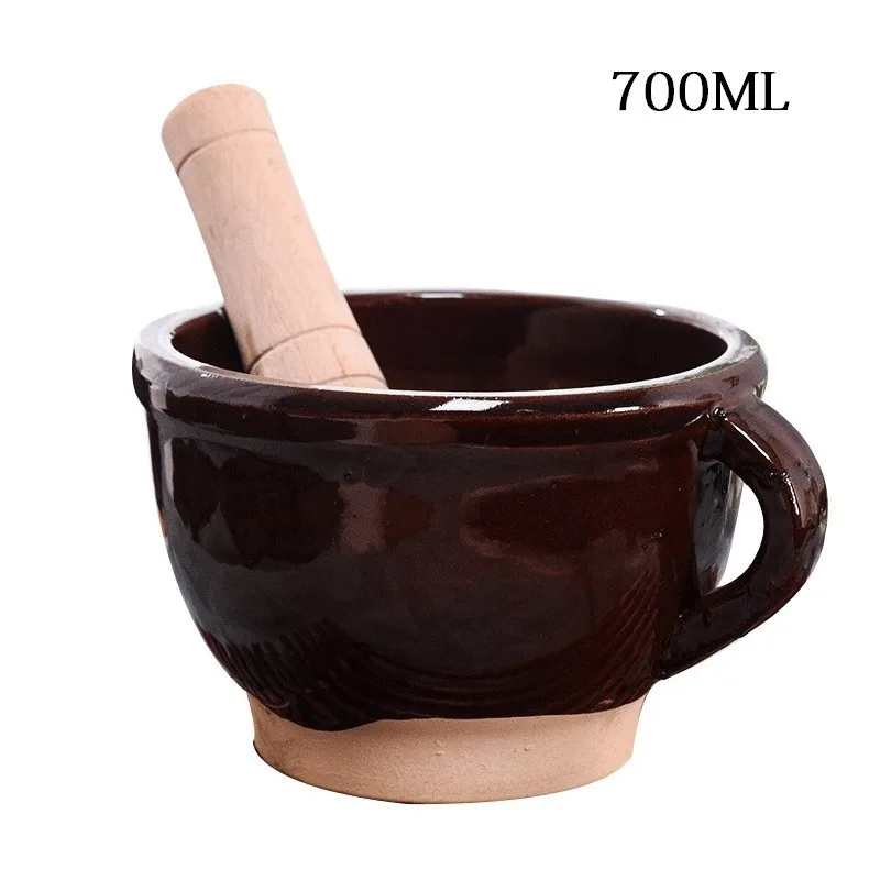 700ML Retro Ceramic Mortar Pestle Set Household Garlic Press Masher Kitchen Spice Pepper Ginder Grain Pugging Pot Herbs Mill
700ML Retro Ceramic Mortar Pestle Set Household Garlic Press Masher Kitchen Spice Pepper Ginder Grain Pugging Pot Herbs Mill