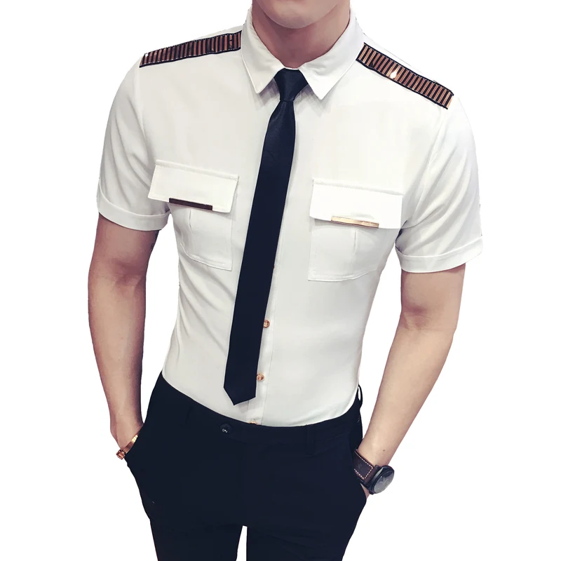 Air Force Male Shirt 2017 Summer Fashion Work Shirts Men Uniform Camisa Social Masculina Short Sleeve Party Shirt
Air Force Male Shirt 2017 Summer Fashion Work Shirts Men Uniform Camisa Social Masculina Short Sleeve Party Shirt