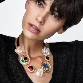 Best Lady ZA Transparent Metal Strand Necklaces For Women Bohemian Multicolored Pendant Statement Necklaces Christmas Gifts Hot
Best Lady ZA Transparent Metal Strand Necklaces For Women Bohemian Multicolored Pendant Statement Necklaces Christmas Gifts Hot