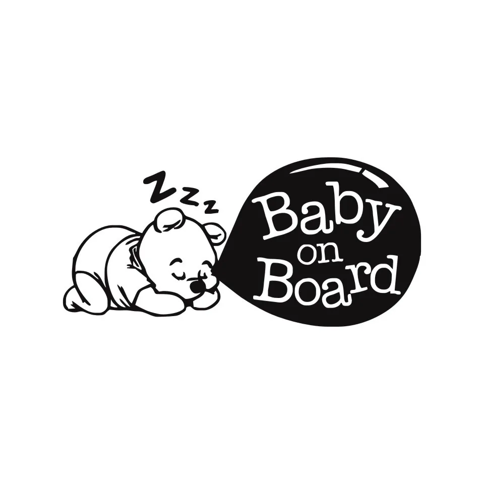 Cunymagos BABY ON BOARD Cute Cartoon Car Sticker Tail Warning Logo Decals Car Styling Auto Motorcycle Decal Stickers 17.88 (3)