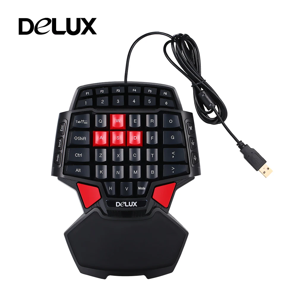 Delux T9 47-Key Professional One/Single Hand Mini Keyboard USB Wired Esport Gamer Gaming Keyboard dota 2
Delux T9 47-Key Professional One/Single Hand Mini Keyboard USB Wired Esport Gamer Gaming Keyboard dota 2