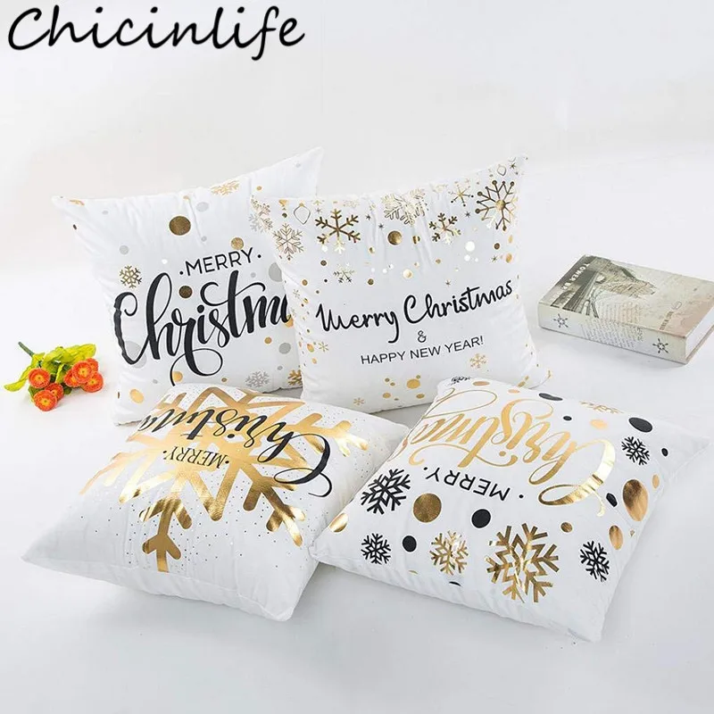 Chicinlife 1Pcs 45*45cm Christmas Pillow Case Cushion Covers Bronzing Sofa Home Happy New Year 2019 Xmas Decoration Supplies
Chicinlife 1Pcs 45*45cm Christmas Pillow Case Cushion Covers Bronzing Sofa Home Happy New Year 2019 Xmas Decoration Supplies