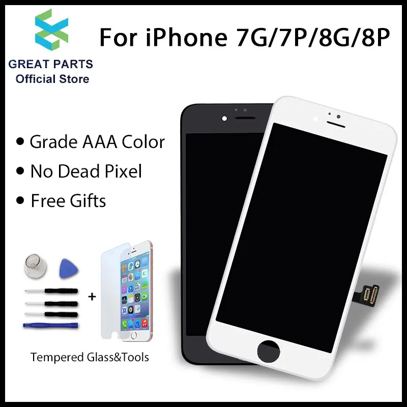 GREAT PARTS 1PCS LCD For iPhone 7 8 X XS XR XS Max Incell LCD Oled Display Touch Screen Assembly Replacement Good 3D touch
GREAT PARTS 1PCS LCD For iPhone 7 8 X XS XR XS Max Incell LCD Oled Display Touch Screen Assembly Replacement Good 3D touch