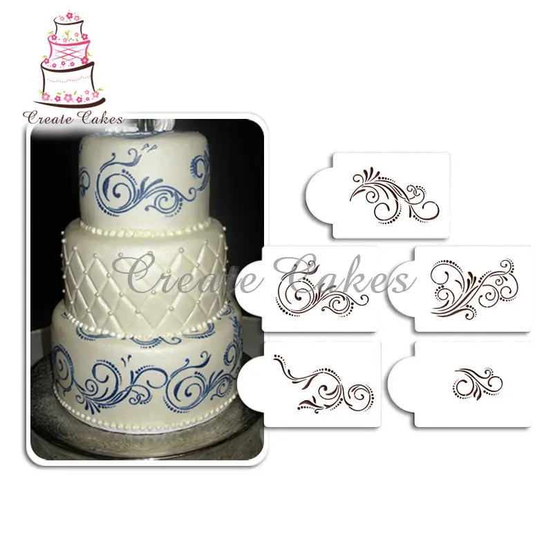 5PCS/SET Relief Decoration Stencil Design Fondant Cake Cupcake Template Mold Plastic Cake Stencil Decorating Tools DIY Bakeware
5PCS/SET Relief Decoration Stencil Design Fondant Cake Cupcake Template Mold Plastic Cake Stencil Decorating Tools DIY Bakeware