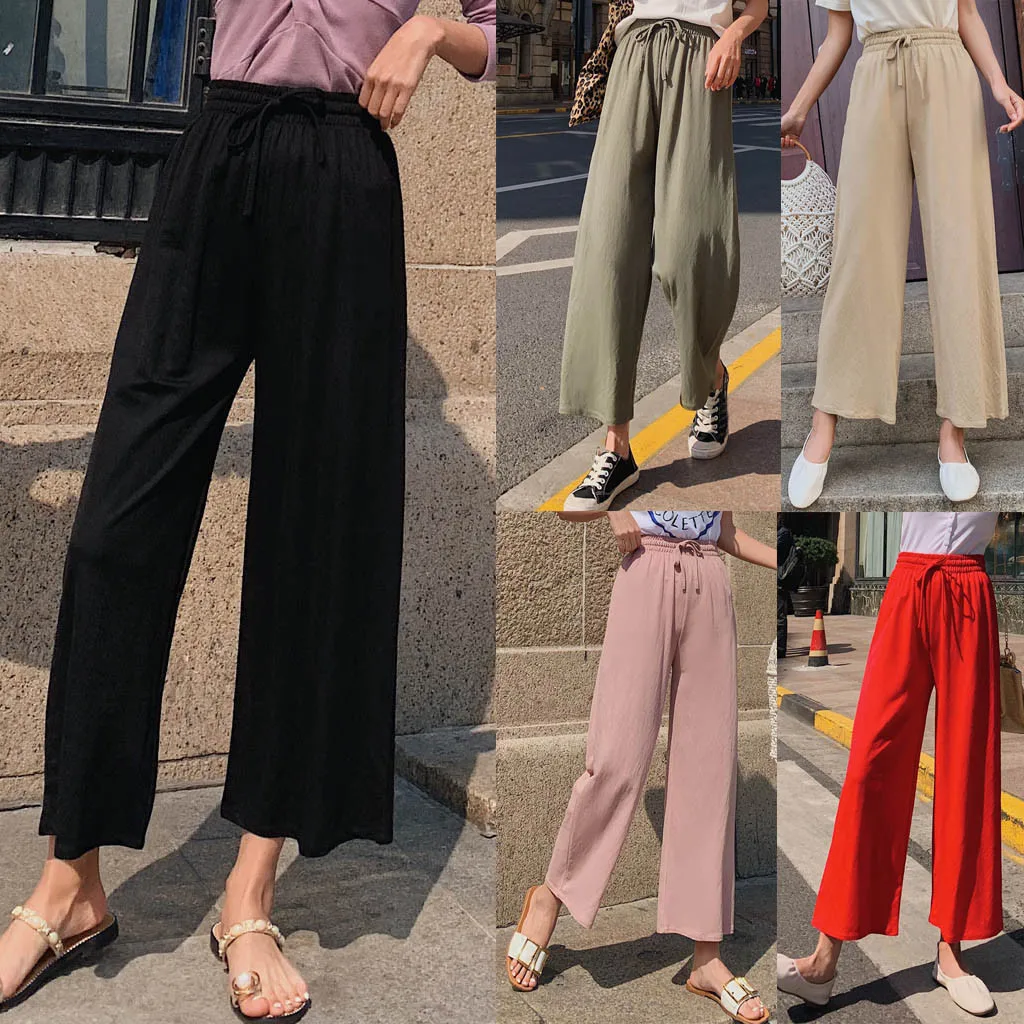 Fashion Women Cotton Linen Blend Long Pants Casual Wide Leg Beach Loose Trousers Ten colors S-2XL
Fashion Women Cotton Linen Blend Long Pants Casual Wide Leg Beach Loose Trousers Ten colors S-2XL