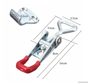 4 Pcs Latch Clamp GH-4001 Metal Galvanization Adjustable Quick Toggle Clamp Hand Toggle Clamp 9x2.7x0.2cm
4 Pcs Latch Clamp GH-4001 Metal Galvanization Adjustable Quick Toggle Clamp Hand Toggle Clamp 9x2.7x0.2cm