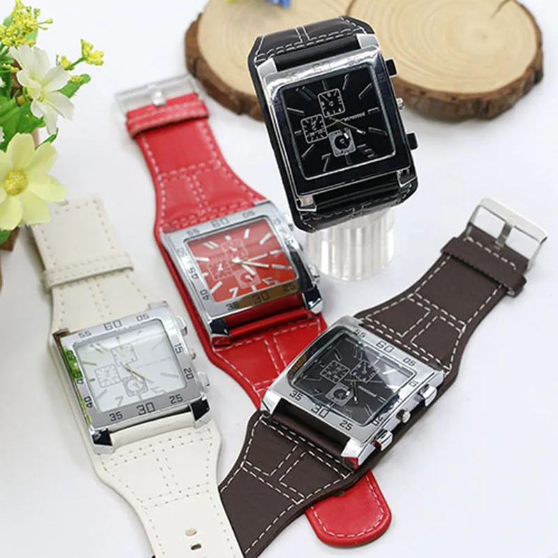 Fashion Leather Band Square Dial Quartz Watches Wrist Watch Men Women Watch Valentine's Day Gift Relogio Masculino
Fashion Leather Band Square Dial Quartz Watches Wrist Watch Men Women Watch Valentine's Day Gift Relogio Masculino