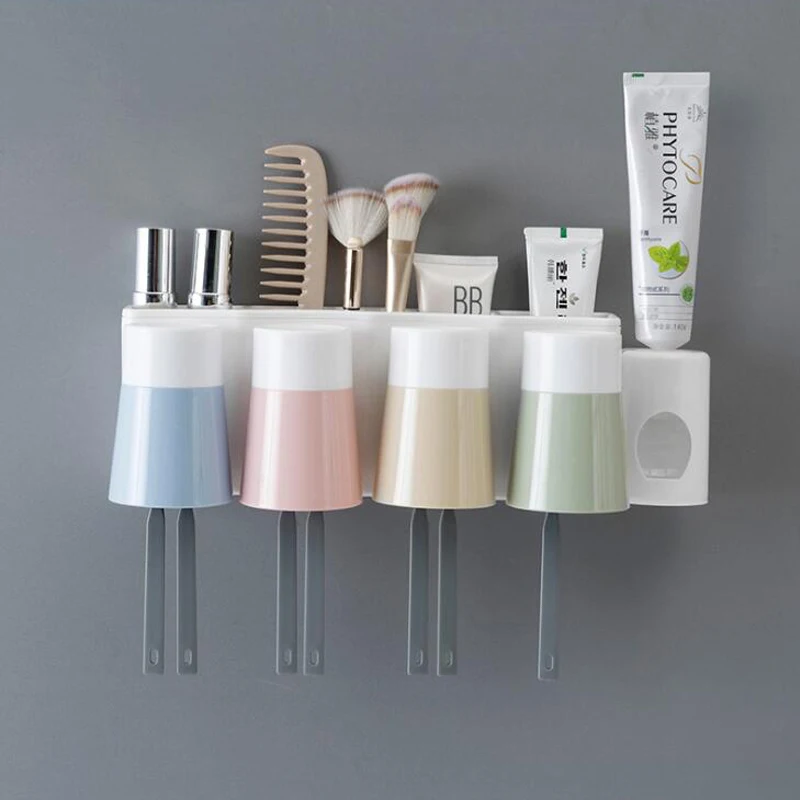 T Suction Wall Toothbrush Holder Free Punching And Washable Racks Mouth Cup Automatic Toothpaste Squeeze Storage Rack Set SZV178
T Suction Wall Toothbrush Holder Free Punching And Washable Racks Mouth Cup Automatic Toothpaste Squeeze Storage Rack Set SZV178