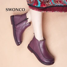 SWONCO Women's Ankle Boots Autumn Winter Zip Retro Handmade Mother Shoes Winter Women Boots Genuine Leather Woman Shoes Boot
SWONCO Women's Ankle Boots Autumn Winter Zip Retro Handmade Mother Shoes Winter Women Boots Genuine Leather Woman Shoes Boot
