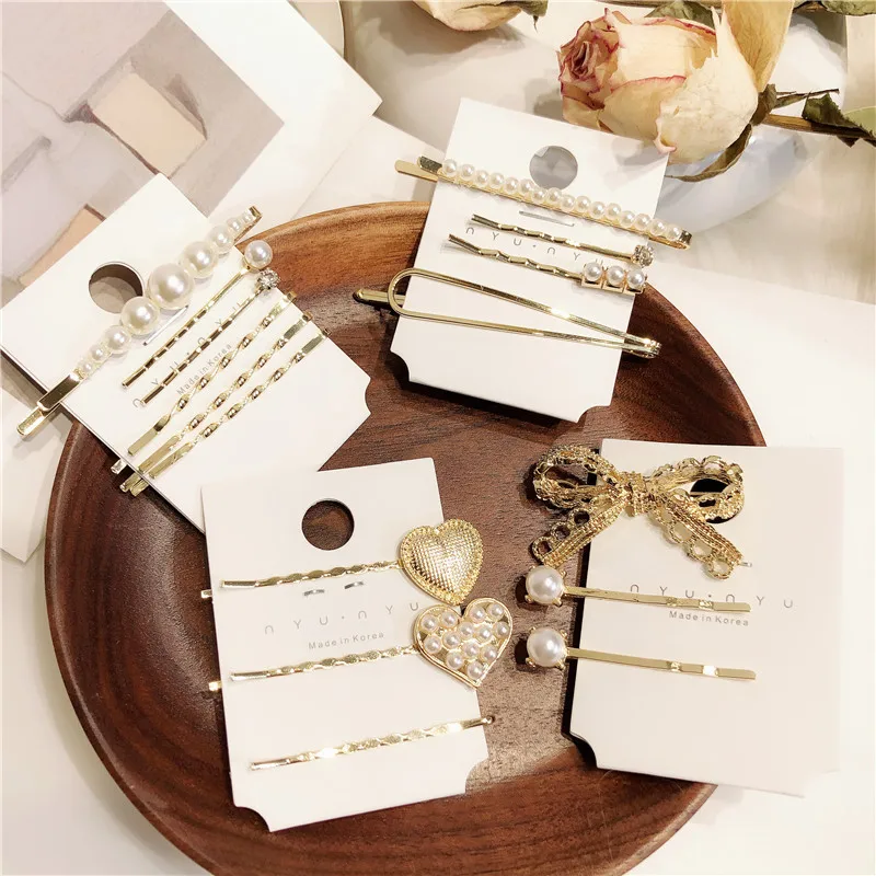 Korea 2019 Hollow Bowknot Metal Heart Flower Hairpins Hair Clips For Women Imitation Pearl Crystal Hairgrips Hair Accessories
Korea 2019 Hollow Bowknot Metal Heart Flower Hairpins Hair Clips For Women Imitation Pearl Crystal Hairgrips Hair Accessories